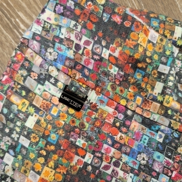 Lisette Montreal Micro Mosaic Floral Fit to Flatter pants Size 8 - Picture 6 of 9